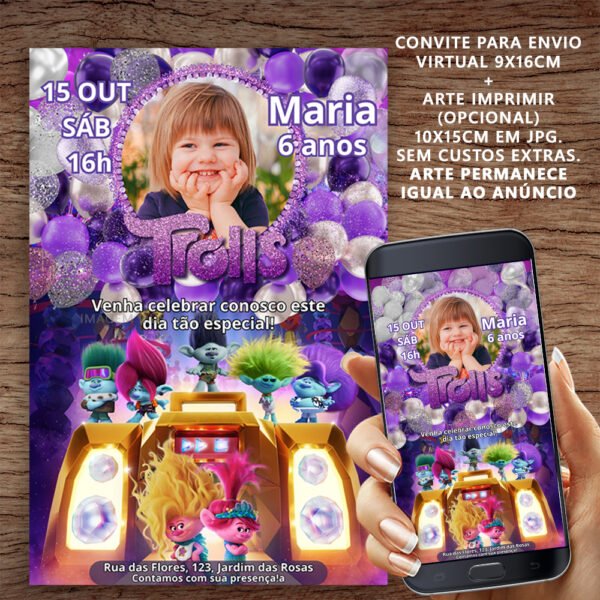 Convite Digital Trolls 4