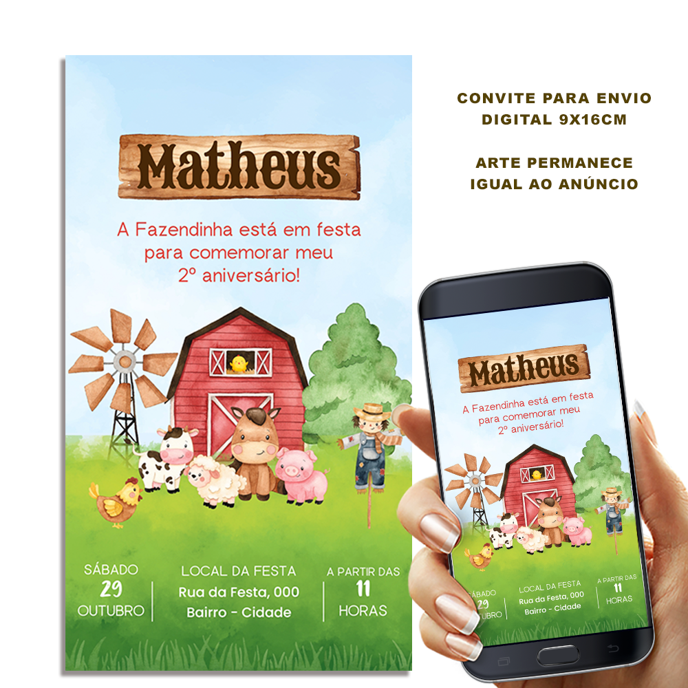 Convite Fazendinha 3 Convite Fazendinha