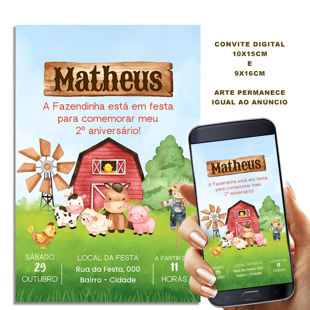 Convite Fazendinha