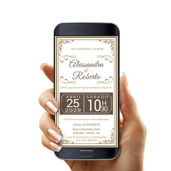 Convite de Casamento Digital WhatsApp