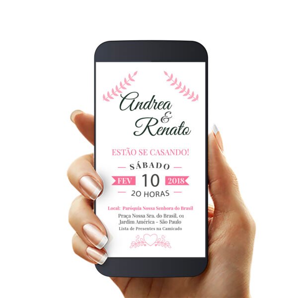 Convite de Casamento Digital WhatsApp